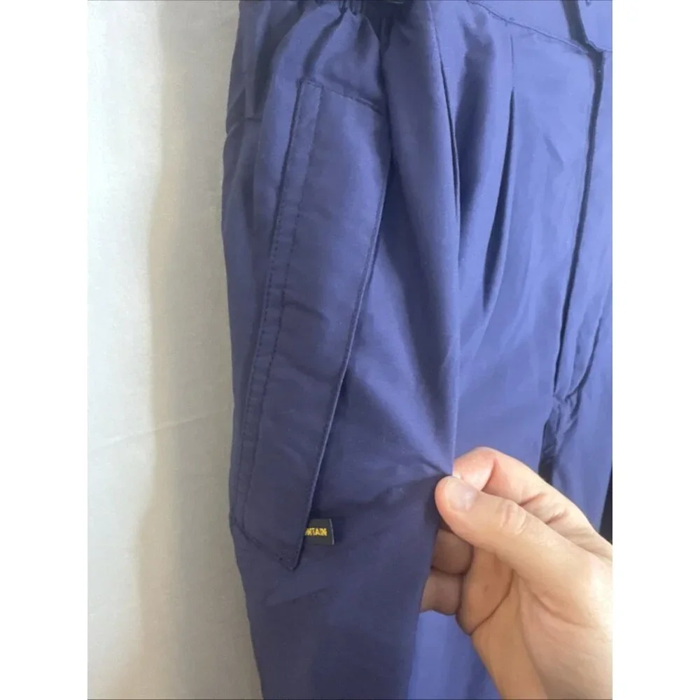 Sun Mountain Tempest Rain Pants Golf Waterproof Teflon Navy Mens L Deadstock VTG